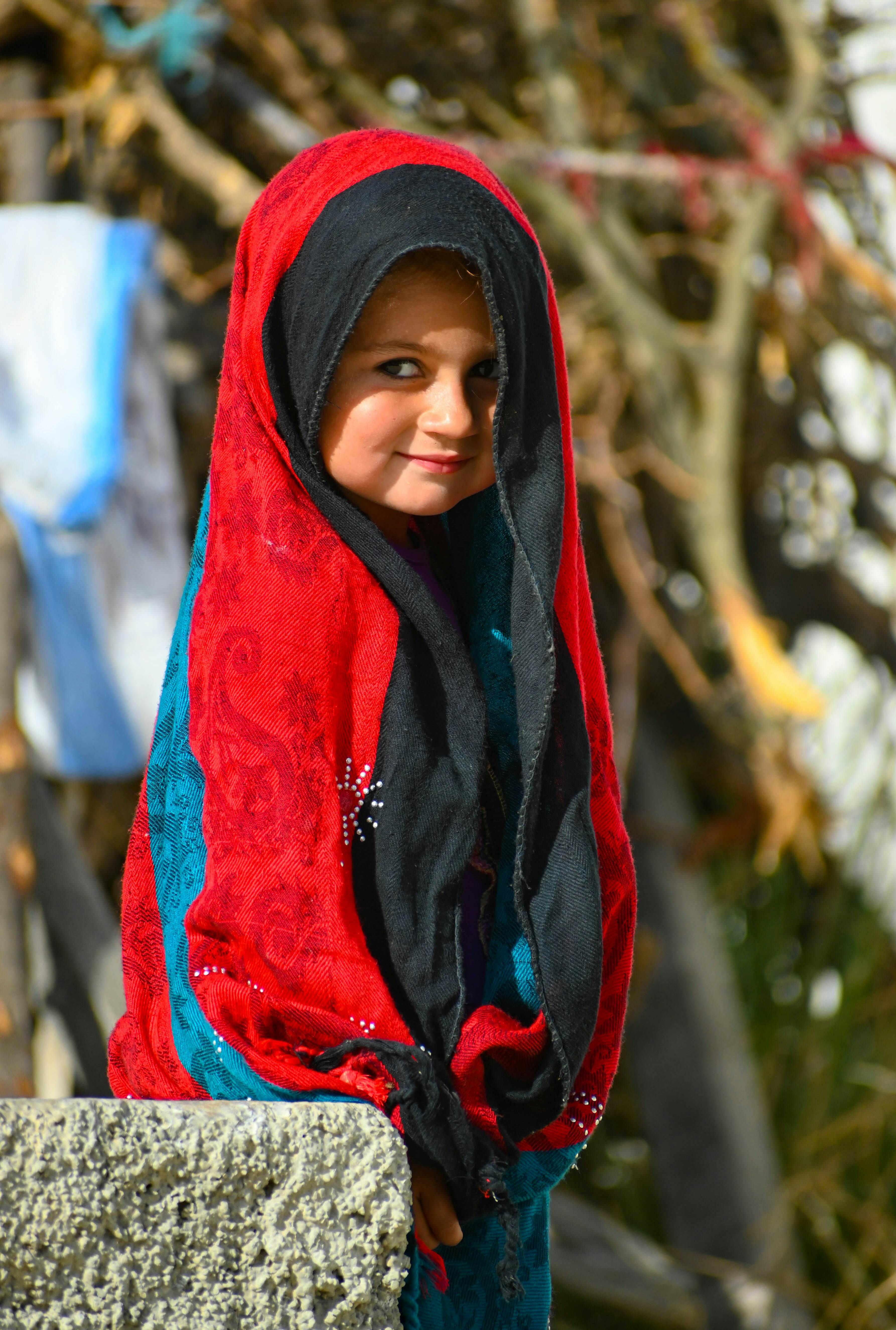Little Girl Wearing a Headscarf · Free Stock Photo