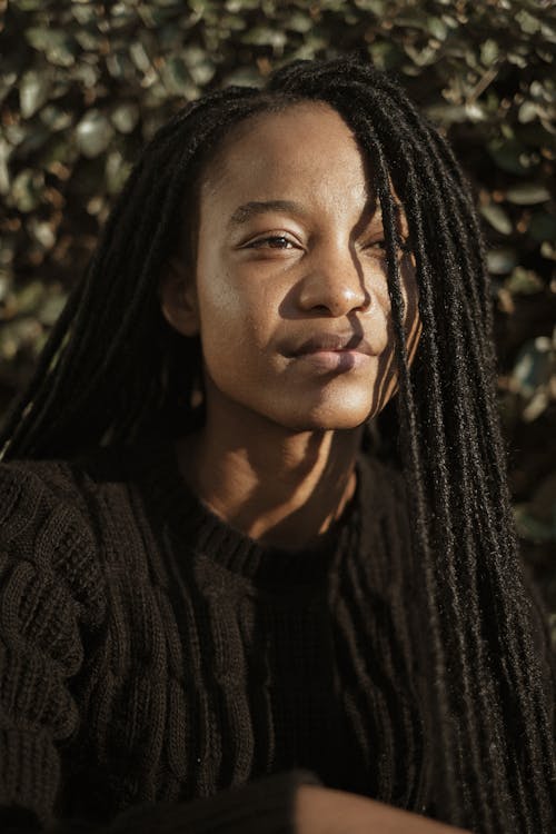 Free Portrait of a Woman With Dreadlocks  Stock Photo