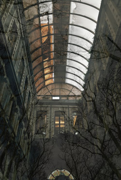 Dreary Building with Glass Ceiling