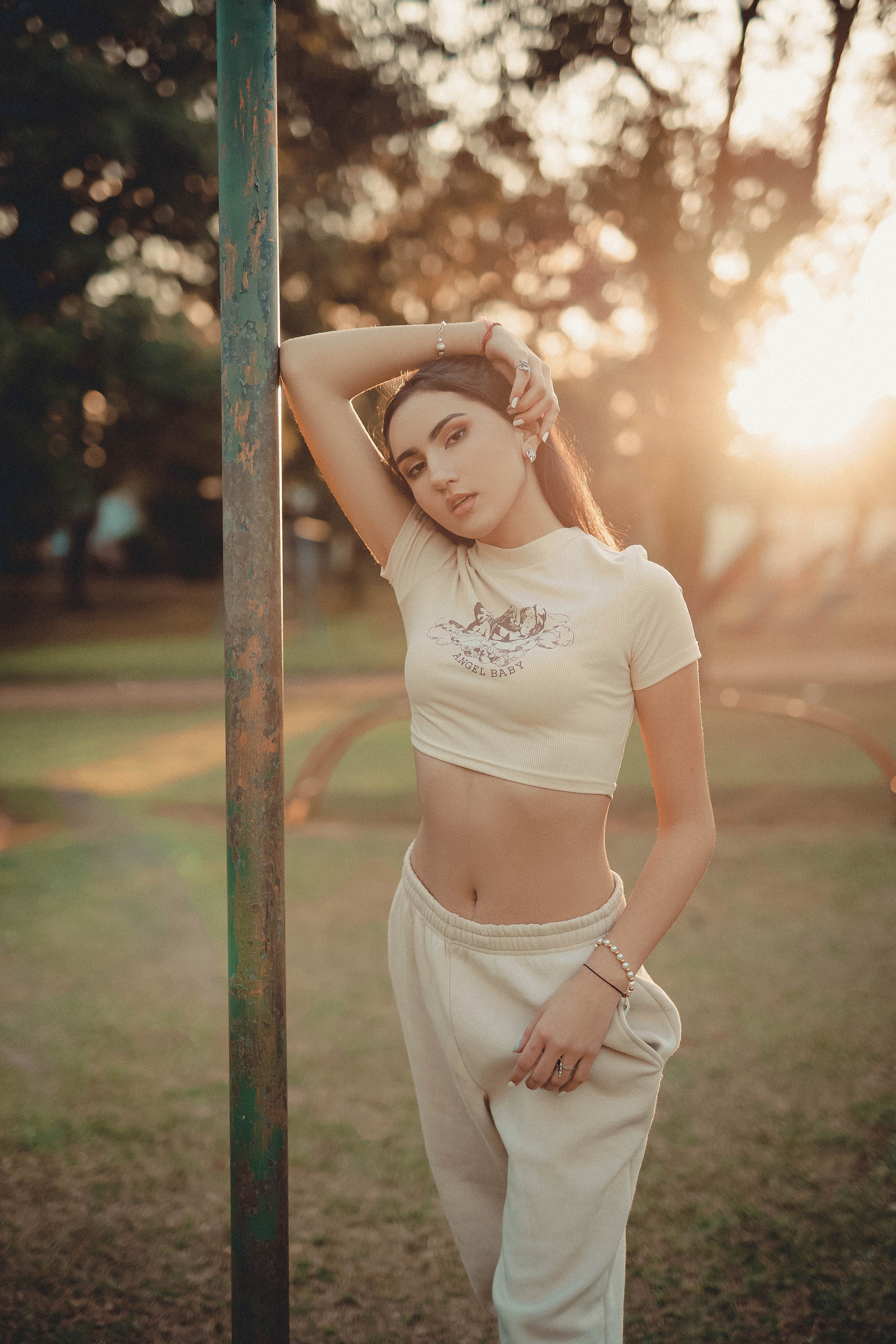 Cropped Bege Estampado