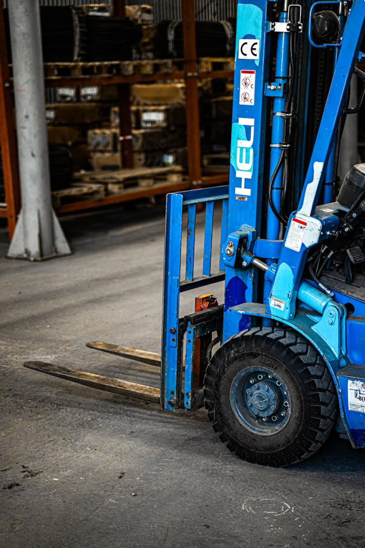 Forklift In Warehouse