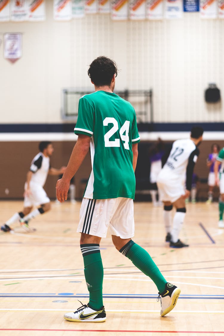 Backview Of A Soccer Player 