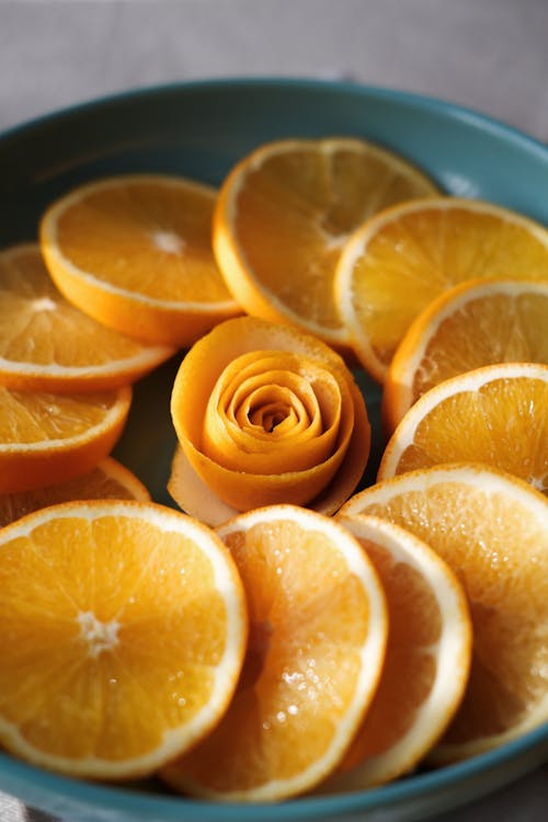 Flower and Orange Slices