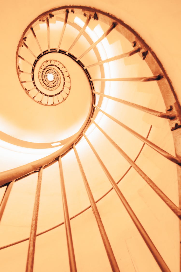 Modern Spiral Staircase In Building