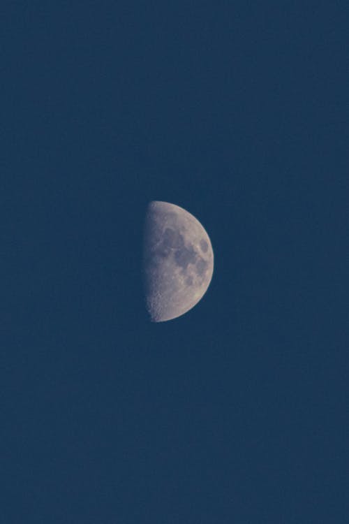 Indigo Sky with the Crescent Moon