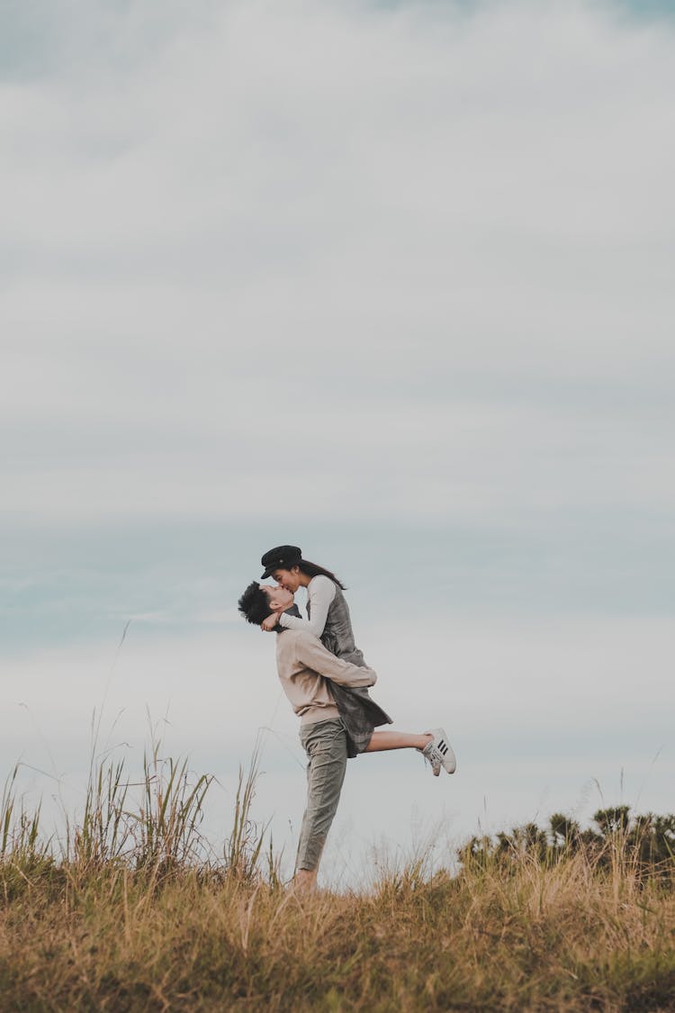 Affectionate Kissing Couple