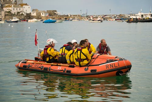 Rescuers on a Lifeboat