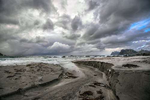 Ocean View Under Cloudy Sky