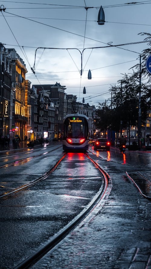 A Tram on the Road