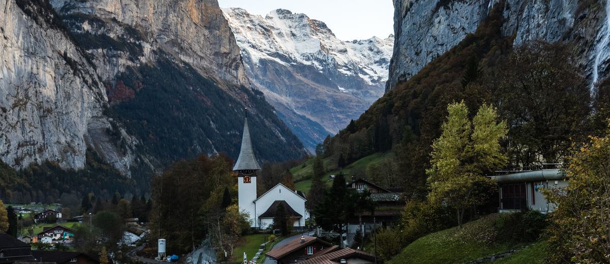 El pueblo de Lauterbrunnen, en la región de la Jungfrau
