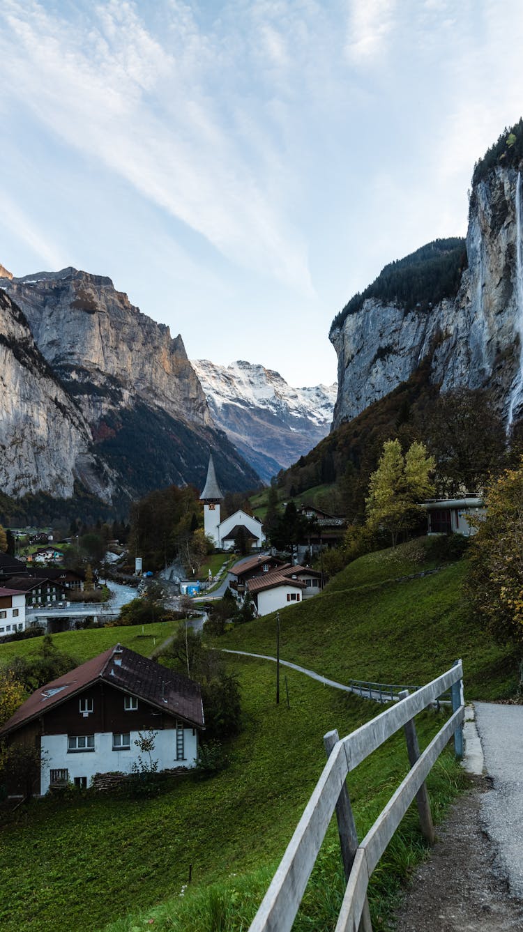 Village Of Lauterbrunnen In Switzerland