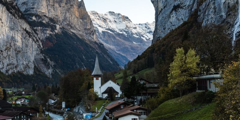 El pueblo de Lauterbrunnen, en la región de la Jungfrau
