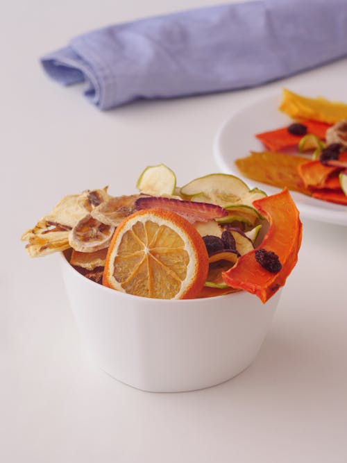 Dried Fruits in White Bowl