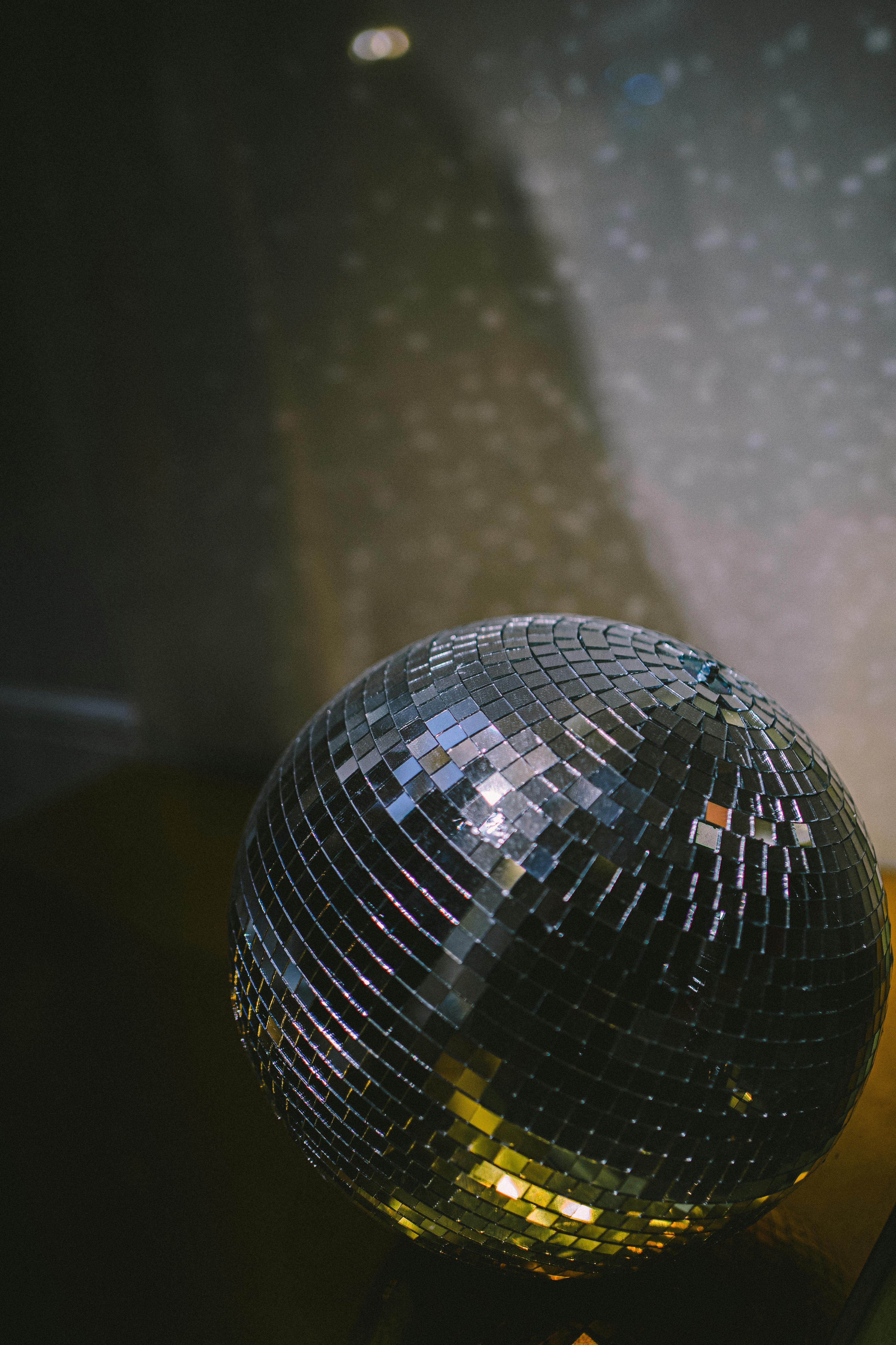 silver party disco ball