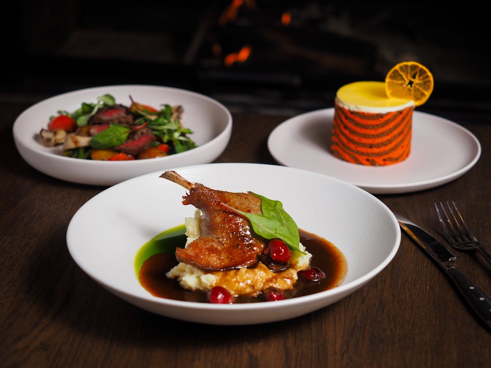 Three Course Gourmet Meal · Free Stock Photo