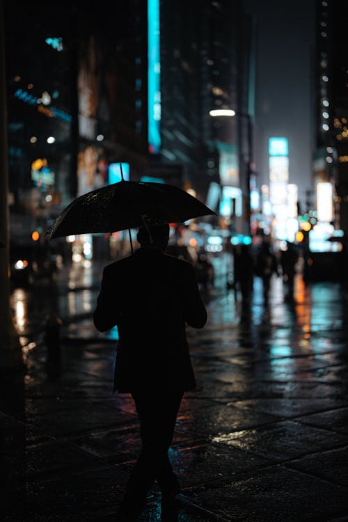 arkadan görünüm, dikey atış, gece içeren Ücretsiz stok fotoğraf