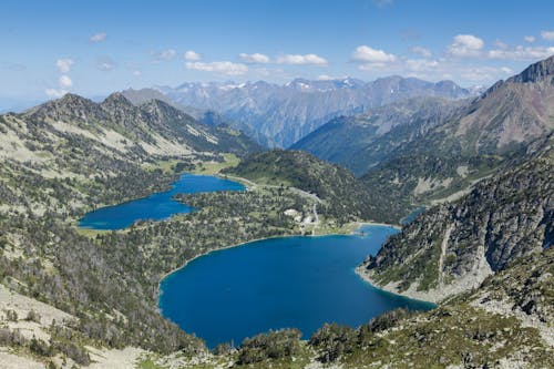 Aerial Photography of Lake Surrounded by Mountains