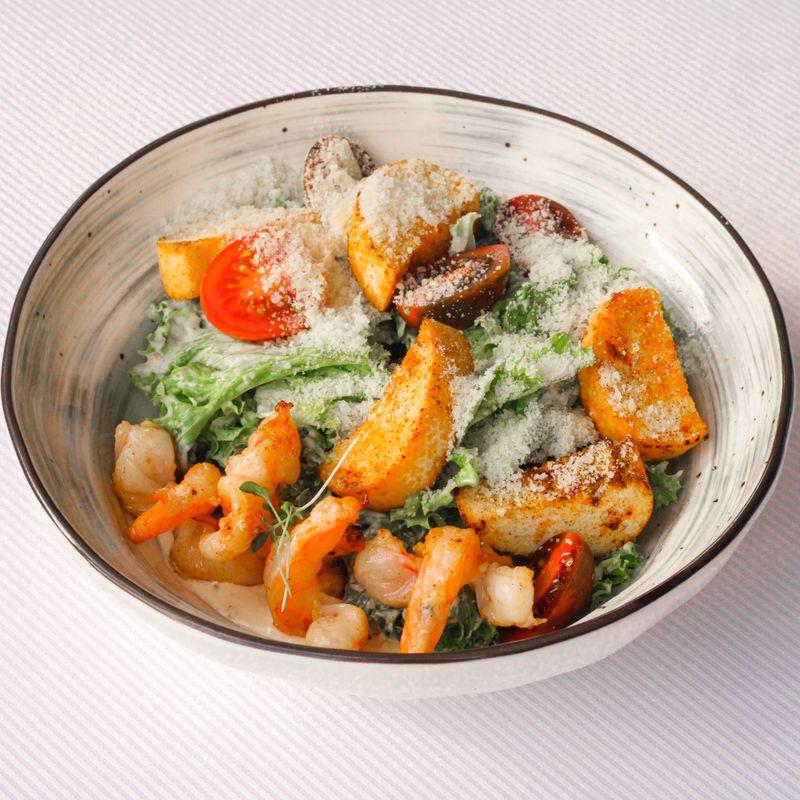 Romaine Salad with Chickpeas, Roasted Tomatoes and Za'atar Oil