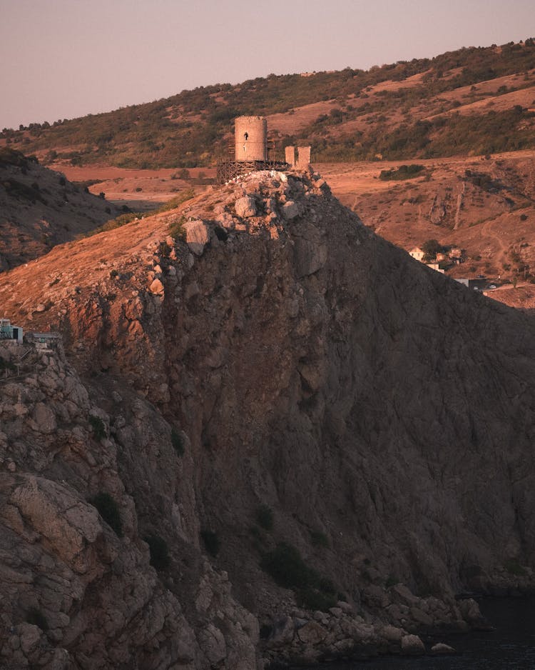 Castle Ruins On A Cliff 