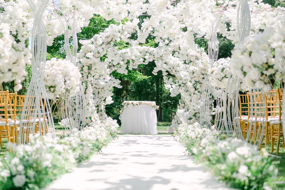 Wedding Setup In The Garden Free