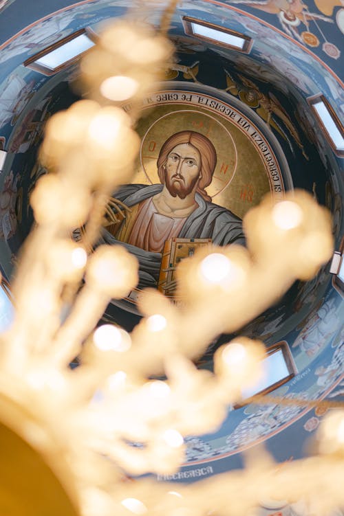 Бесплатное стоковое фото с вертикальный выстрел, живопись, иисус христос