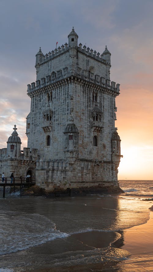 ビーチ, ベレンタワー, ポルトガルの無料の写真素材