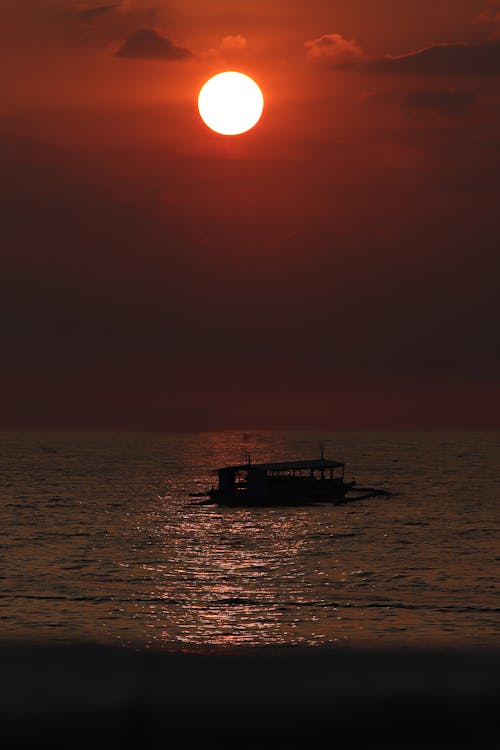 모바일 바탕화면, 바다, 붉은 하늘의 무료 스톡 사진