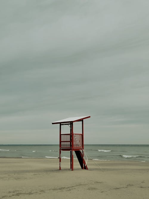 Lifeguard Booth on Sand Beach