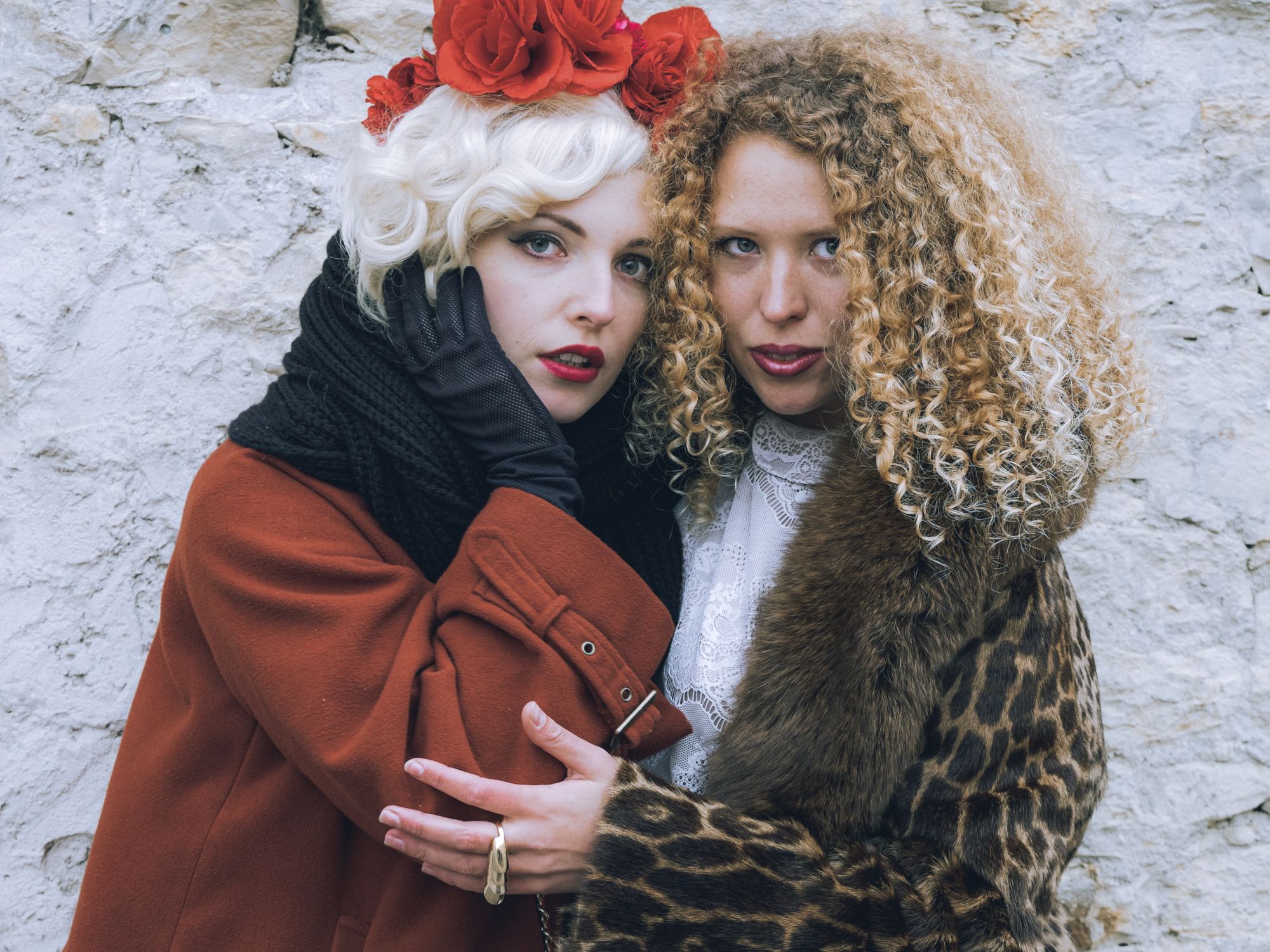 Hugging Coat Photo of Two Women in Winter Coats Hugging · Free Stock Photo
