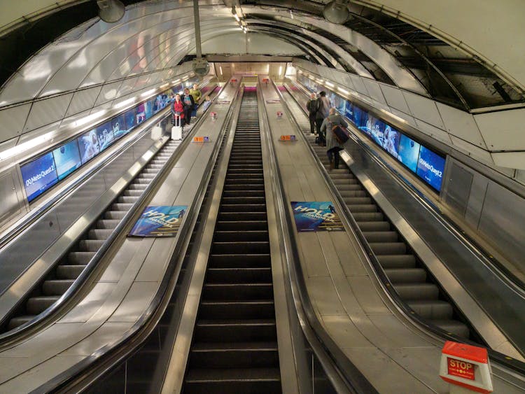 People On Escalator