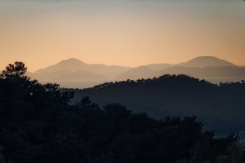 Aerial Photography of Mountains during Sunset