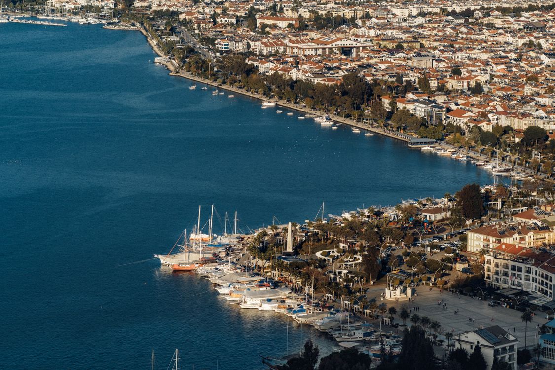 An Aerial Photography of Yachts Docked on the Sea · Free Stock Photo