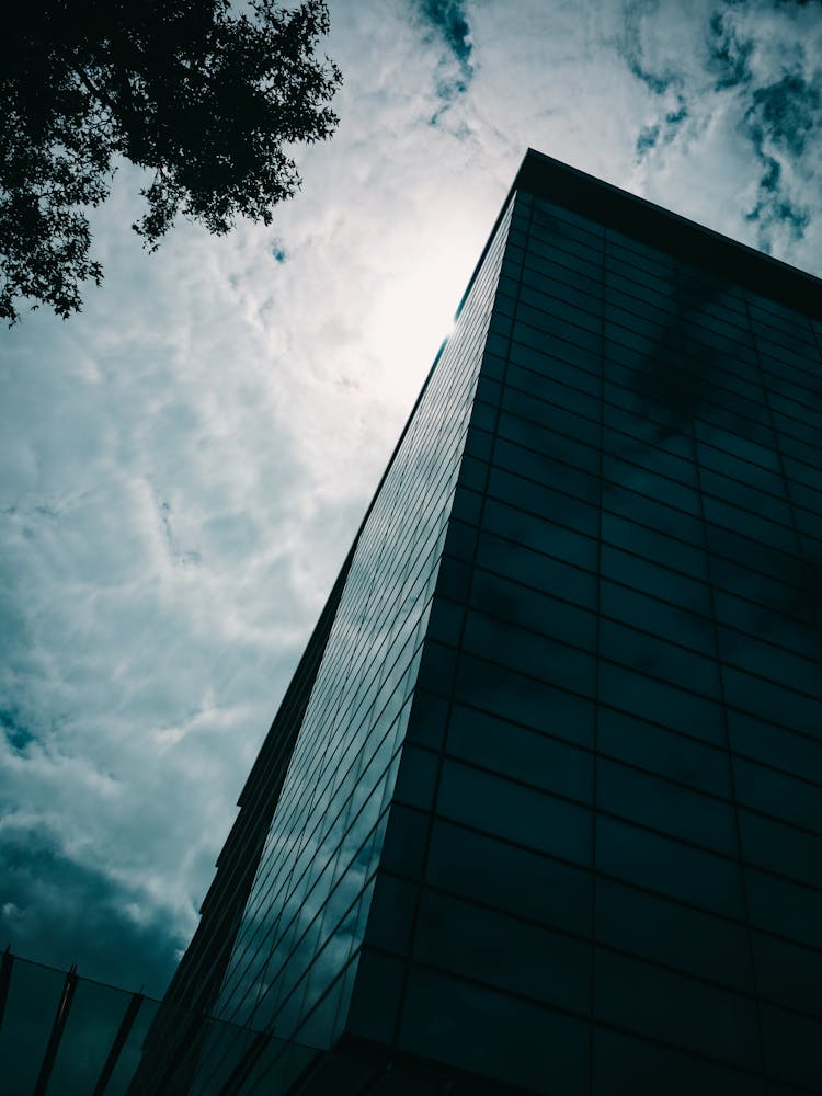 Sun Shining Over A Modern Office Building