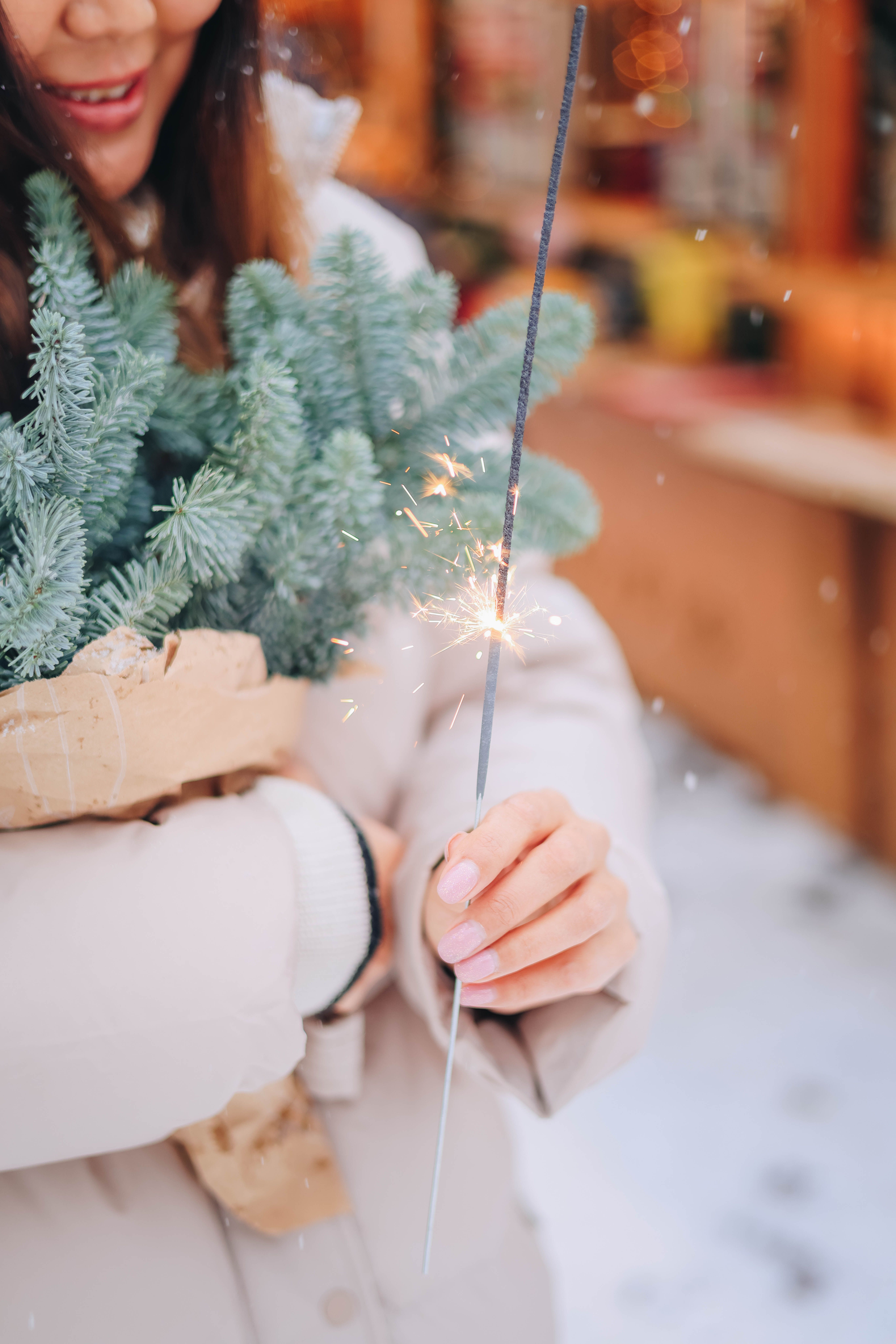 Woman Holding Sparkler · Free Stock Photo