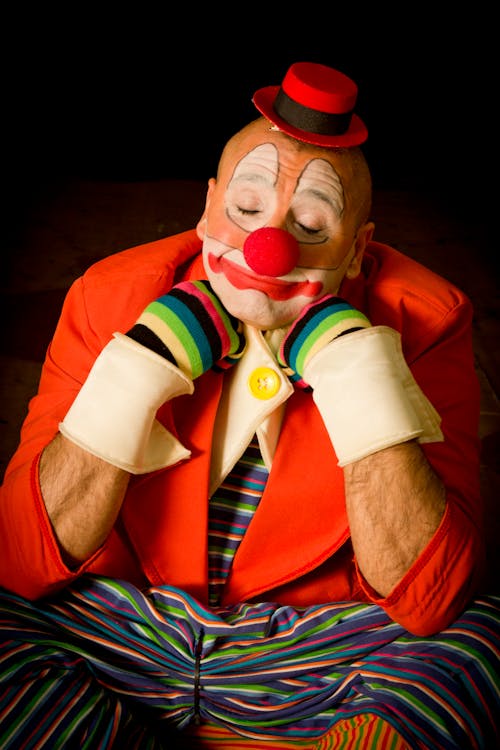 Kostenloses Stock Foto zu betrübt, clown, gesicht