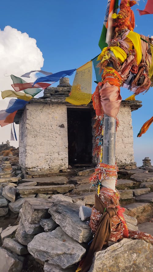 Prayer Flags in Himalayan Mountains