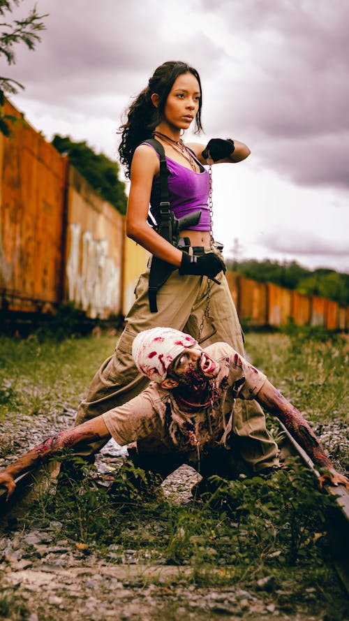 Woman Killing Zombie