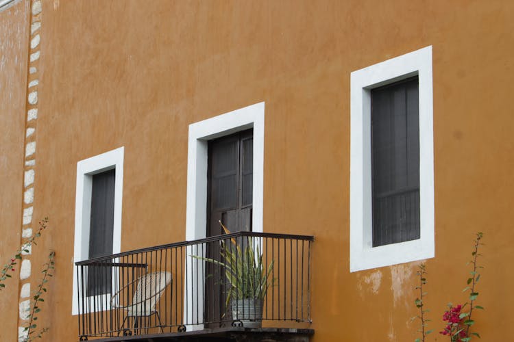 Brown Building With A Balcony