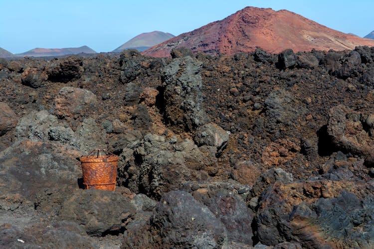 Heap Of Rocks And Volcano Ash 