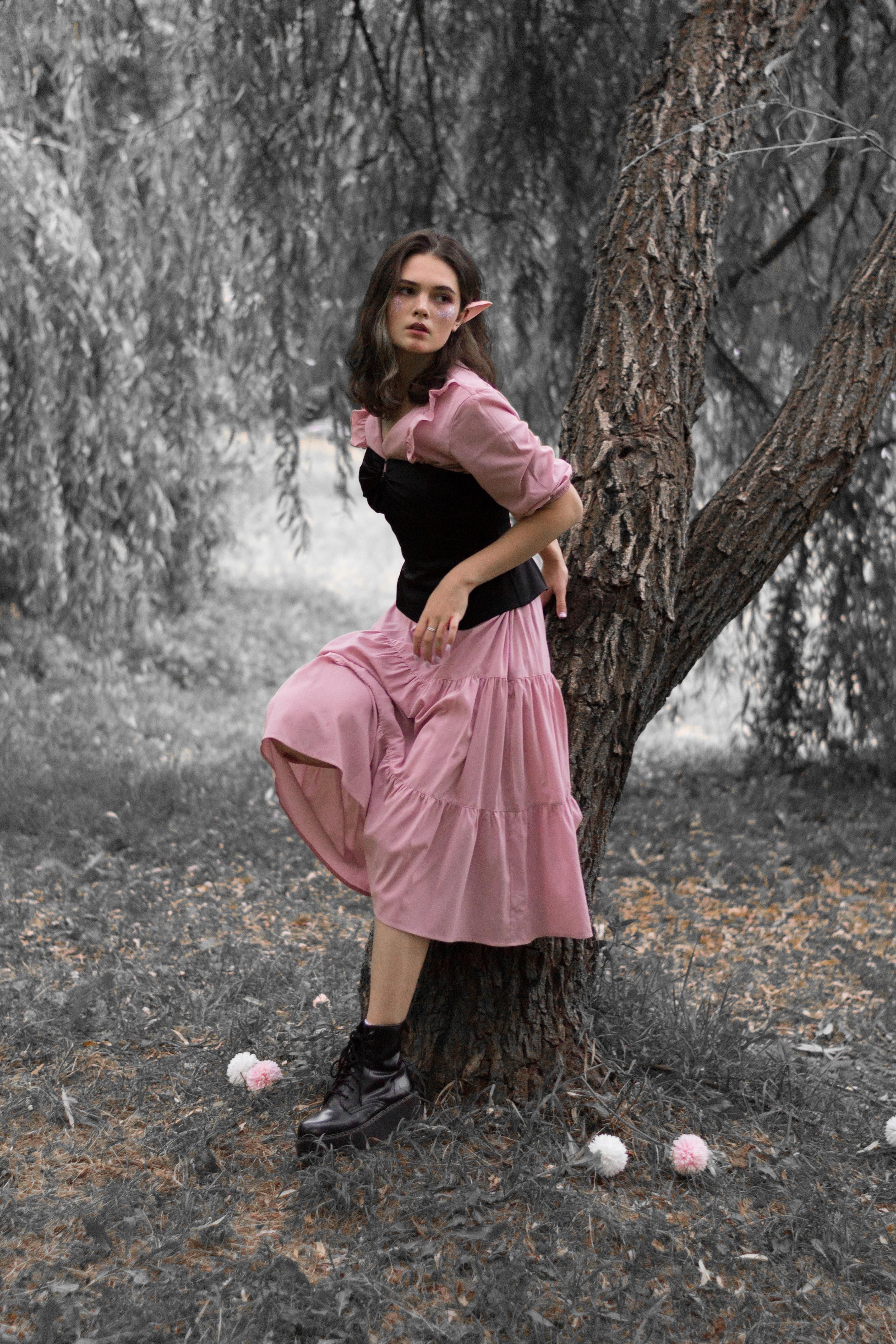 strapless open back dress Women ELf Costume Jovie The Elf Christmas Dress Fairy Ears and Legging –  Sun Baby main image 0