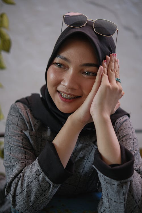 Smiling Woman Wearing Hijab