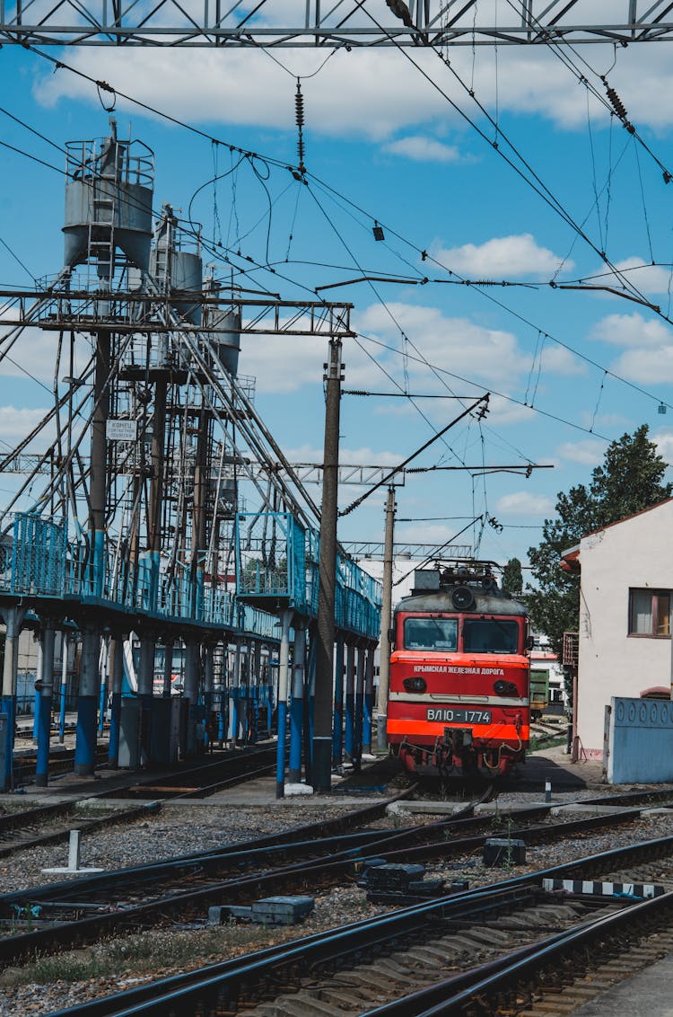 Electric Train On A Branch Line