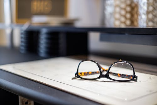 Free Eyeglasses on a Calendar Stock Photo