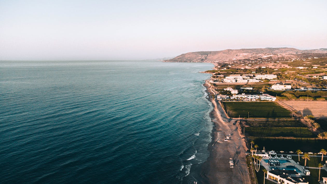 Drone Shot of Island Seashore