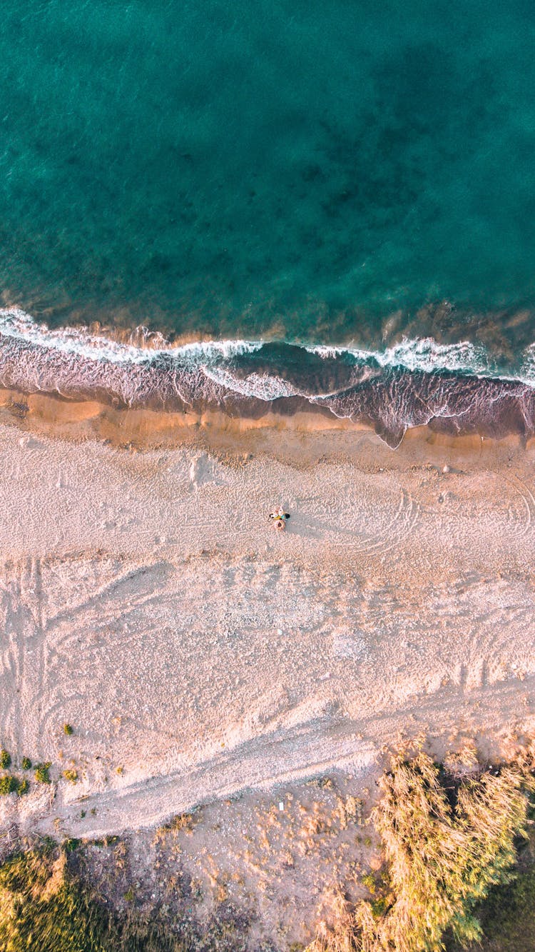 Top View Of Sea And Beach