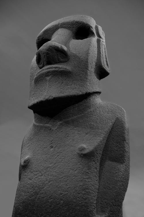 Low Angle Shot of an Easter Island Statue