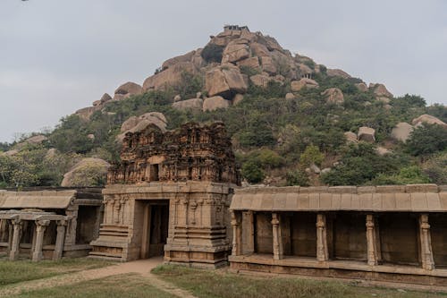 Ruin of Temple by Mountain