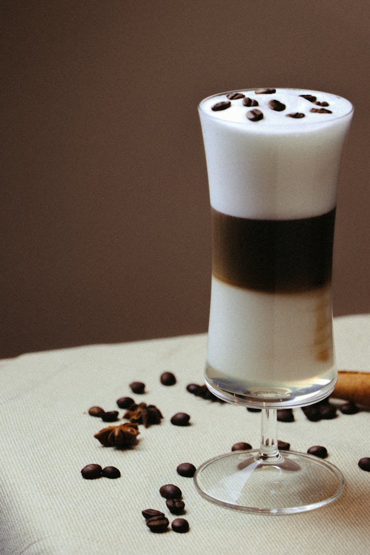 Close-up Of A Glass Coffee Mug