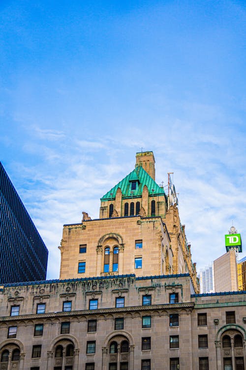 Low Angle Shot of the Royal York Hotel in Toronto, Ontario, Canada 