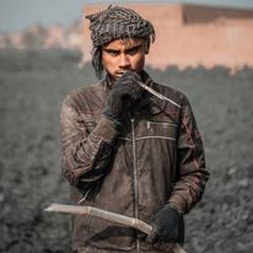 Free he is a hard worker Stock Photo